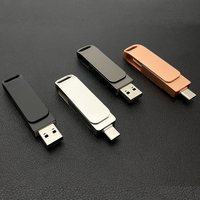 Nouveau 128GB 256GB 512GB 1TB 2 en 1 USB-C 3.0 Clé USB en métal 64GB Type C Clé USB pour Android PC portables