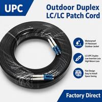 Câble de raccordement optique extérieur monomode duplex à deux fibres LC/UPC vers LC/UPC pour FTTH