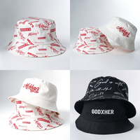 Topi Bucket Anak Unisex Custom Desain Cetak Bordir Katun Berkualitas Tinggi Grosir, Dapat Dibalik