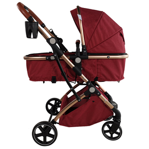 Landau pliable pour bébé Poussette 3 en 1 Siège auto Buggy Chariot pour bébé Nouveau-né Poussette légère de voyage pour bébé avec sac à couches - Product Image 4