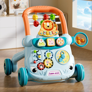 Andador de Aprendizaje para Bebés 2 en 1 de Plástico ABS Antivuelco con Música, Diseño Ligero y Plegable para 6-18 Meses, Capacidad de Carga de 15 kg - Product Image 1