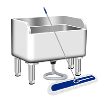 Évier à serpillière sur pied en acier inoxydable, bac utilitaire intérieur/extérieur pour buanderie, cuisine commerciale, fabrication en acier