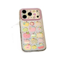 Étui antichoc créatif en TPU pour 17 PRO & 16/15 avec motif à pois et carreaux, style Ins
