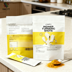 Turmeric Energy <b>Drink</b> Powder <b>Stand</b>-Up Pouch Custom Printed Airtight Resealable BOPP Nutritional Supplement Packaging for Sushi - Product Image 1