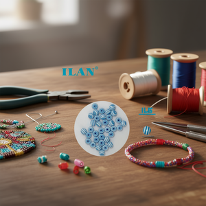 Perline a strisce Ilan Abalorio da 8 mm per la creazione di gioielli - Product Image 3