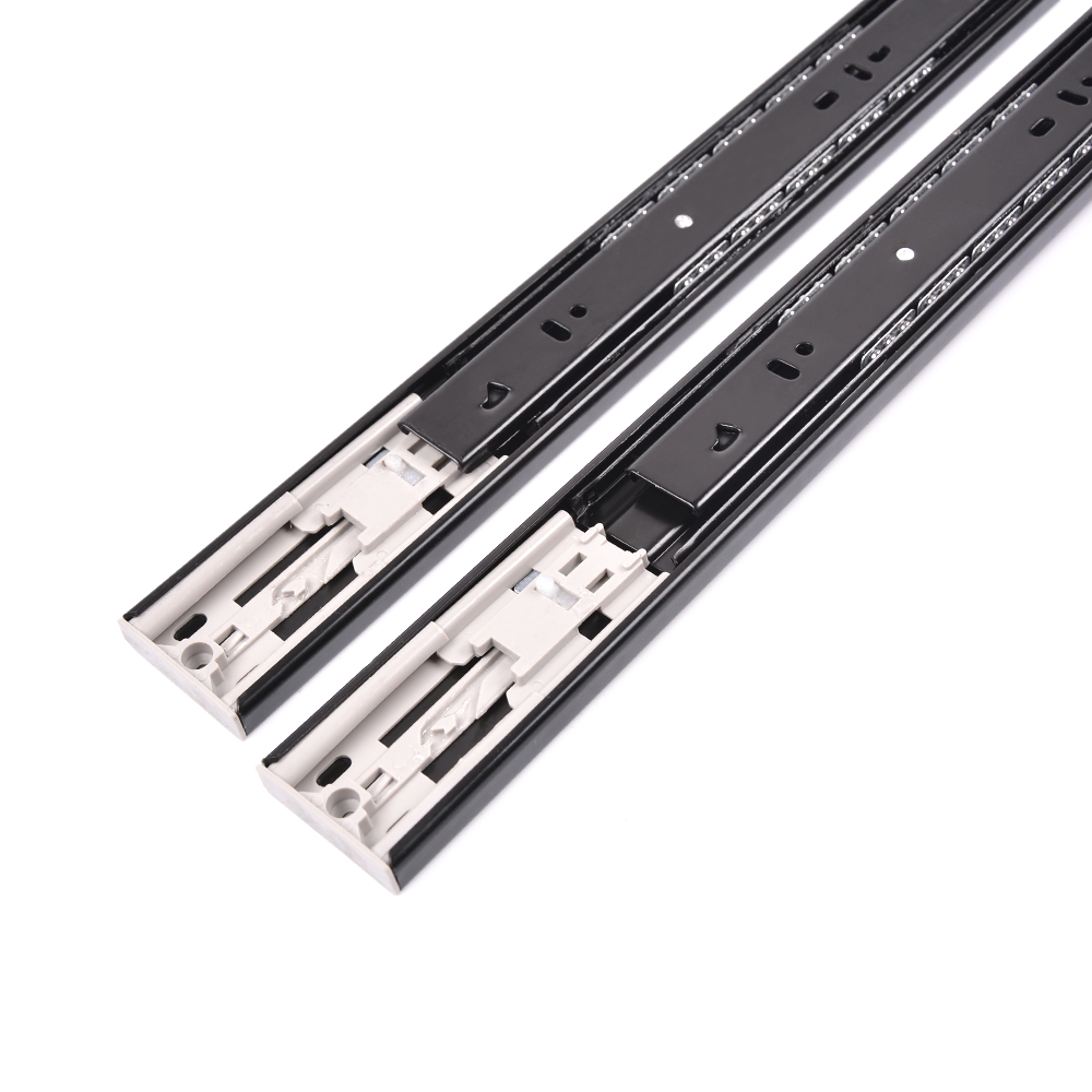 Высококачественный шариковый подшипник, пластиковая направляющая для ящика, раздвижная мебельная фурнитура, нажимные открывающиеся мягкие выдвижные ящики