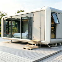 Snel op te zetten Apple Cabin luxe prefab tiny house modulaire pod voor noodhuisvesting en luxe glamping resort cabin