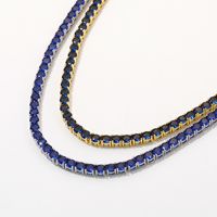 Collier chaîne tennis en zircon vert entièrement serti de diamants, luxe léger, pour femme, tendance et personnalisé, style hip-hop