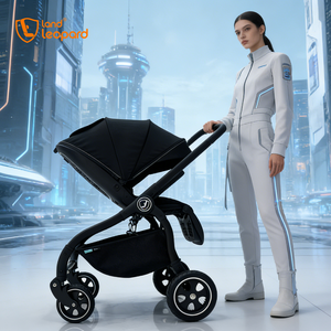 Poussette bébé 3 en 1 avec cadre en aluminium, 4 roues, siège <span class=keywords><strong>auto</strong></span>, pliable, portable, capacité de charge de 20 <span class=keywords><strong>kg</strong></span>, pour les bébés de 0 à 3 ans - Product Image 1
