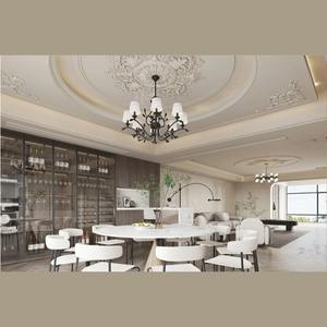 Moldura de Poliuretano Resistente a las Manchas OR-7452, Elegante Adorno Floral Decorativo para Exteriores y Villas - Product Image 3