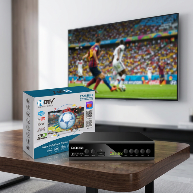 DVB-T2 1080p H.264 Set-Top Box USB/WiFi/LAN Dongle Multi-language CC Cam FTA Digital TV Decoder DLNA IP TV 12-Month Warranty