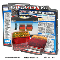 Nouveau kit de feux de remorque universels à LED sans fil magnétiques - Éclairage de remorque et de remorquage étanche pour camion