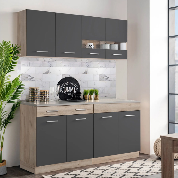 Dark Grey & Oak 3