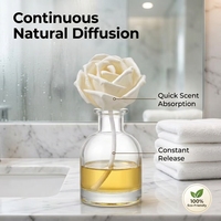 Diffuseur de parfum d'intérieur personnalisé en bois massif avec fleurs séchées et fleurs artificielles en bois Sola