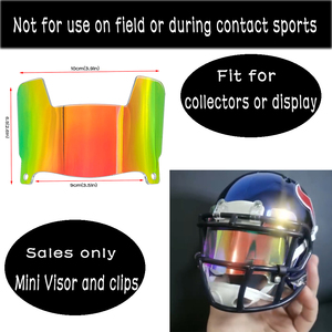 Display Mini Vizier Universele Mini Voetbal Helm Vizier Voor Verzamelaars Of Voor Het Weergeven Van Kleine Helm Accessoires - Product Image 6