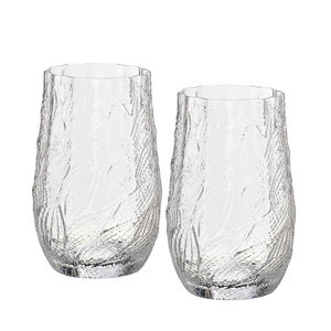 أكواب زجاجية مبتكرة ذات نسيج مميز من ساميو، بيع بالجملة مع إمكانية طباعة شعار مخصص، أكواب شرب طويلة للمطاعم والفنادق - Product Image 1