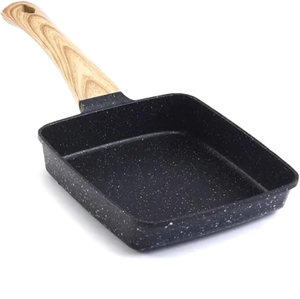 Non-Stick Coated Frying <b>Pan</b> With Wooden Handle Aluminum Cookware Induction Non-stick Die Cast Frypan - Product Image 1