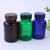 Personnalisé 100ml 150ml Bouteille en plastique PET médicale verte Bouteille de pilules en plastique vide Petites bouteilles en plastique