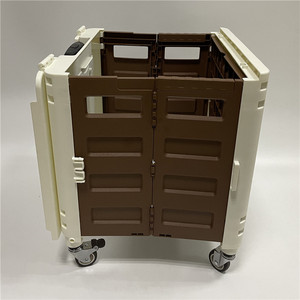 बाफुलुओ थोक एल्यूमीनियम 4 पहियों फोल्डेबल व्यक्तिगत प्लास्टिक फोल्डिंग शॉपिंग कार्ट के लिए शॉपिंग कार्ट - Product Image 3