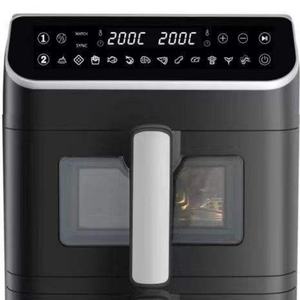 Friteuse à air double panier 12L 2800W avec contrôle numérique et minuterie <span class=keywords><strong>0</strong></span>-60 min <span class=keywords><strong>200</strong></span> ° Poignée en acier inoxydable sans huile avec contrôle de température C - Product Image 2