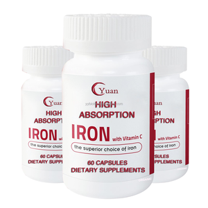 Suplemento de Hierro Natural de Buena Eficiencia, Suplemento de Hierro Vegano <span class=keywords><strong>con</strong></span> Cápsulas de Vitamina C para el Apoyo de las Células Rojas del <span class=keywords><strong>Sangre</strong></span> - Product Image 3