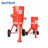 KAITECH Mini souffleur de sablage certifié CE 200L, machine de ponçage manuelle portable, facile à utiliser, capacité de stockage de sable de 200 kg, 0,2 m, 0,8 MPa