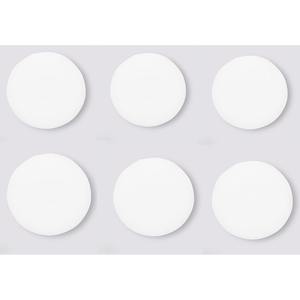 LOT DE 6 PROTECTEURS MURALS ADHÉSIFS EN CAOUTCHOUC BLANC, DIAM. 4CM H 0.9CM - Product Image 1
