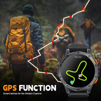 Reloj inteligente LIGE BWK67 para hombres, respuesta GPS integrada, hacer llamadas, batería de larga duración, linterna LED, brújula, rastreador de actividad física, Android IOS