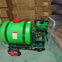 Petite machine mobile 160L à essence pour pulvériser les semences de gazon agricole Pulvérisateur de pesticides liquides pour engrais