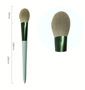 Juego de <span class=keywords><strong>Brochas</strong></span> de <span class=keywords><strong>Maquillaje</strong></span> Kabuki <span class=keywords><strong>para</strong></span> Base, <span class=keywords><strong>Polvo</strong></span> Facial, Rubor y Sombra de Ojos, con Bolsa, Nueva Llegada, 13 Piezas, Verde - Product Image 5
