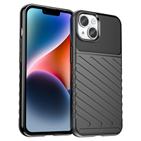 Coque de téléphone antichoc en TPU souple noir à motif sergé pour iPhone 14 Plus 13 Pro 12 Mini 11 15 16 17 18 Pro Max
