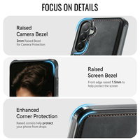Coque arrière magnétique puissante pour Samsung Galaxy A57, fixation parfaite sur support de voiture, étui en cuir pour Samsung A57 A58 A56 A55 A17