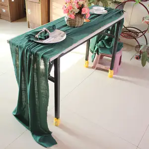 ผ้าปูโต๊ะผ้าฝ้ายลินินสำหรับการตกแต่งภายในสไตล์บ้านไร่และกระท่อม
