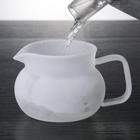 Théière moderne en verre borosilicate transparent de 350 ml (12 oz), écologique, faite à la main, pour thé en feuilles, avec filtre en acier inoxydable et couvercle