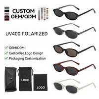 Nuevas Gafas de Sol Polarizadas con Marco Pequeño Retro Europeo Americano, Unisex, Modernas, Ovaladas, Duraderas, Cómodas, con Protección UV400