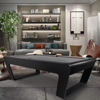 Table de billard de luxe en bois massif de 7/8/9 pieds, fabrication directe d'usine, personnalisée, avec plateau en ardoise, poches en cuir véritable, accessoires de qualité supérieure