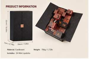 Custom Black 24 Days Advent Calendar <b>Box</b> with Drawers Rigid Cardboard <b>Christmas</b> Blind <b>Box</b> Mystery Packaging Gift Wholesale - Product Image 2