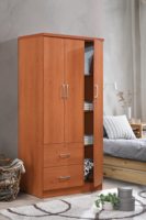 Ensemble lit King Size moderne de luxe et garde-robe classique Nouveau produit pour chambre à coucher ou hôtel Walk-in Closet