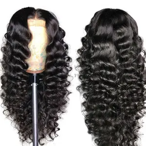 Perruques Lace Front en cheveux indiens bruts en gros 13X4 perruques cheveux humains Lace Front sans colle HD Full Lace Frontal perruques de cheveux humains