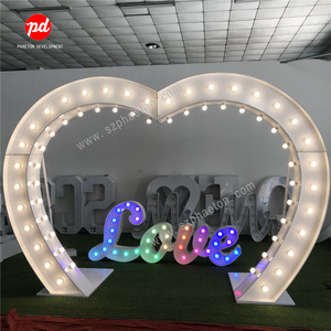 Letras Decorativas LED RGB Profesionales para Fiestas, Arco de Acero para Bodas con la Palabra LOVE, Decoraciones Elegantes para Escenarios de Boda - Product Image 1