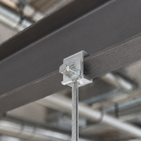 Support de poutre à tige filetée en acier inoxydable, pince en G pour tuyau, installation facile, pour conduite d'irrigation, école, hôpital, gymnase, sous-sol