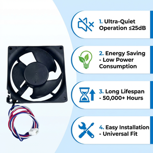 HH0004962A 172008034984 Moteur de ventilateur BLDC 12V 18V pour congélateur et chambre froide, avec fonction de dégivrage et congélation profonde, pour pièces de réfrigérateurs SAMSUNG LG - Product Image 2