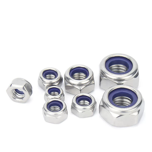 Écrous de blocage Nylock en acier inoxydable 304 DIN 985 <span class=keywords><strong>à</strong></span> filetage <span class=keywords><strong>gauche</strong></span> avec insert en nylon bleu pour la vente en gros - Product Image 3