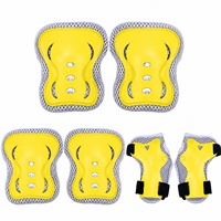 Ensemble de protections réglables 6 pièces pour enfants (genouillères, coudières, protège-poignets) pour vélo d'équilibre, rollers et skateboard