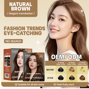 Tinte para el Cabello en Espuma Rosa Suave, 25ml*10 Sobres, el Más Vendido en Tailandia y Vietnam, Tonos de Moda Disponibles, <span class=keywords><strong>Sin</strong></span> Amoníaco, VOJO - Product Image 5