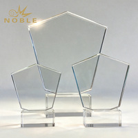Plaque de cristal vierge écologique de haute qualité pour événements d'entreprise et récompenses