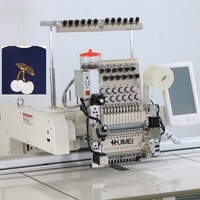 Machine à broder les perles informatisée multi-usage une tête 9 12 15 aiguilles sequins cordage dispositif de découpe laser