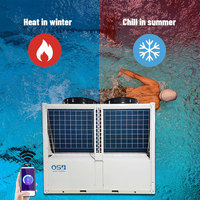 Bomba de Calor Inteligente para Piscina R410a de 130kW con Tecnología Inverter, Pantalla LED, Acero Inoxidable, Independiente y con WiFi