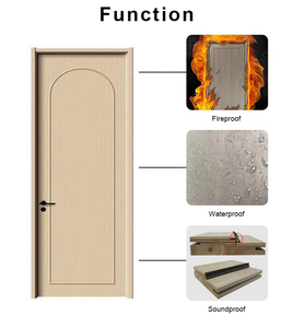 Puerta Batiente Interior de Madera Personalizada al por Mayor, Duradera, Resistente a <span class=keywords><strong>la</strong></span> Humedad, con Núcleo de Madera Sólida para Proyectos de Hoteles y Apartamentos - Product Image 5