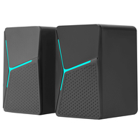 Altavoces de Escritorio Mini USB 2.0 OEM con Luz LED RGB para Juegos de PC - Plug & Play, Sonido HiFi, IPX4, Resistentes al Agua, con Cable